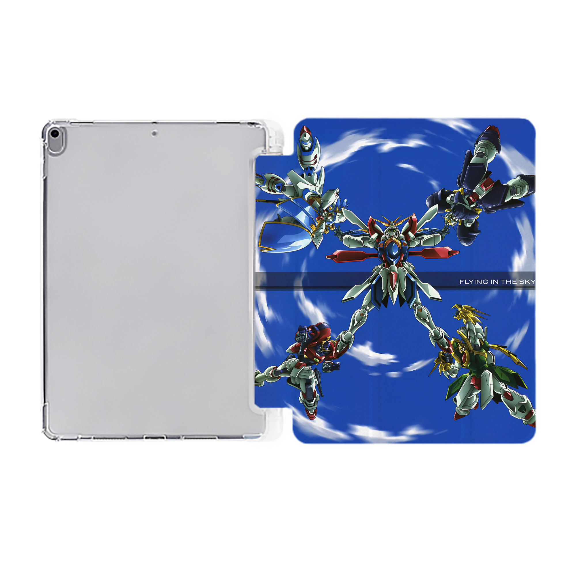（画像用） 機動戦士ガンダム Mobile Suit Gundam IPad ケース ペン収納付き 三つ折りスタンド PUレザー×シリコン 対応機種9.5/10.5/10.9インチ